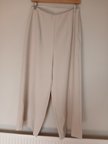 Beige cropped wide leg - cropped,