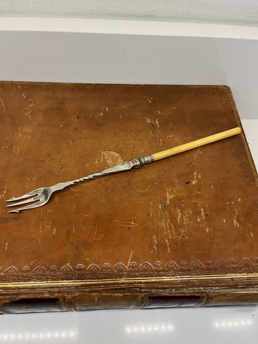 Antique silver plate spiral - plate,