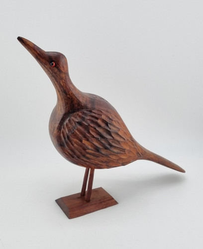 Hand carved wooden bird figure - wooden,