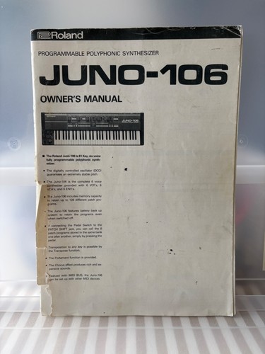 Roland juno 106 synth - roland, juno-106