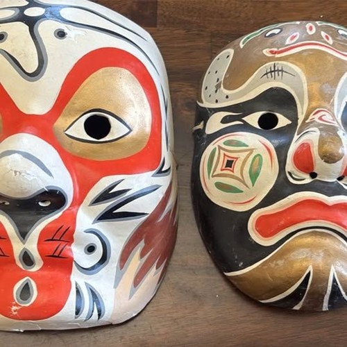Vintage chinese opera masks - masks,