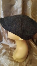 100% Wool -Failsworth Carloway Harris Tweed Flat Cap -Good Condition - 7.5/61 cm