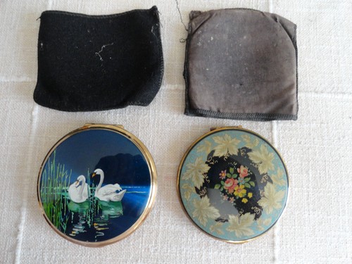 Two vintage powder compacts - two,