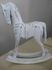 Rocking horse ornament white