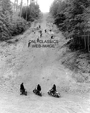1953 JOLLY ROGERS MOTORCYCLE HILLCLIMB RACING 8x10 PHOTO SEATTLE HARLEY DAVIDSON