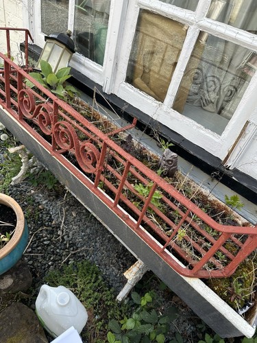 Antique wrought iron - wrought, window