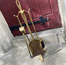 vintage brass fire side