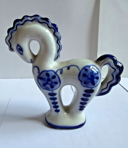 Gzhel russian folk pottery - russian,