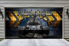 3D Black Tank N318 Garage Door