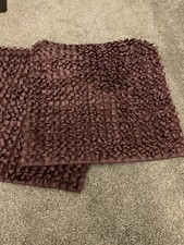 John Lewis Cushion Covers x2 Aubergine 17”x17”