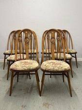 Set of 8 Ercol Swan Back