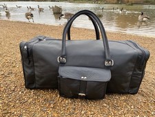 Mens black genuine leather