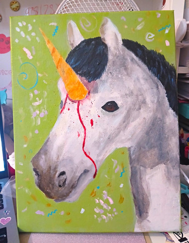 Horse with horn - a, original