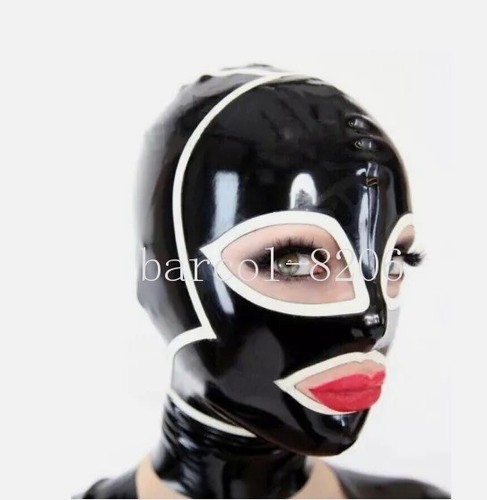 Latex gummi rubber hood mask - latex,