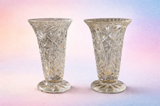 Pair of Vintage Cut Crystal