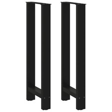 Bar Table Legs Black 2 pcs 40x(100-101) cm Steel vidaXL
