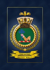 HMS ANTRIM SHIPS BADGE/CREST -