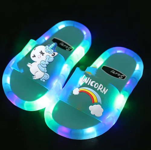 Multicolour light slippers - multicolour,