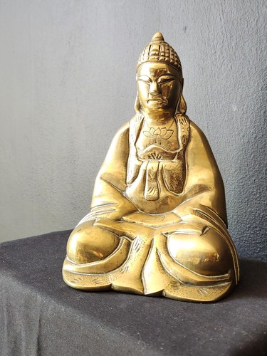 Vintage brass buddha statue - vintage,