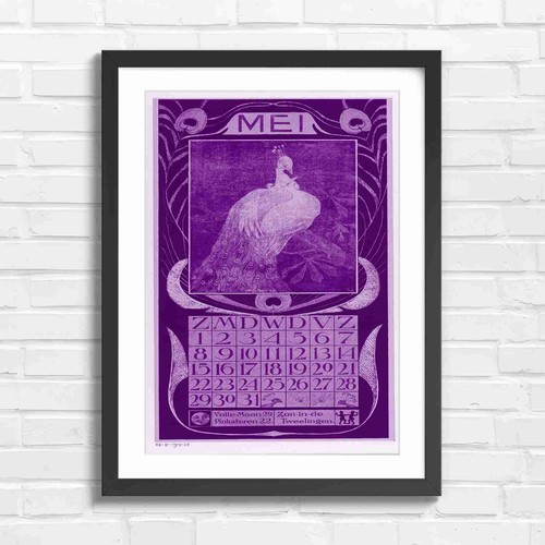 Art nouveau may peacock - art,