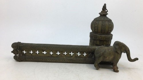 Indian antique bronze elephant - antique,