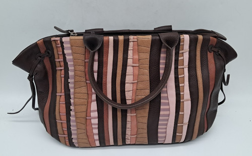 Radley brown pink stitched - &,