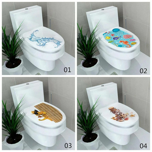 Toilet seat sticker - sticker, cover