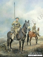 17th Lancers WW1 military Art postcard Battle forFlanders British Cavalry Reg