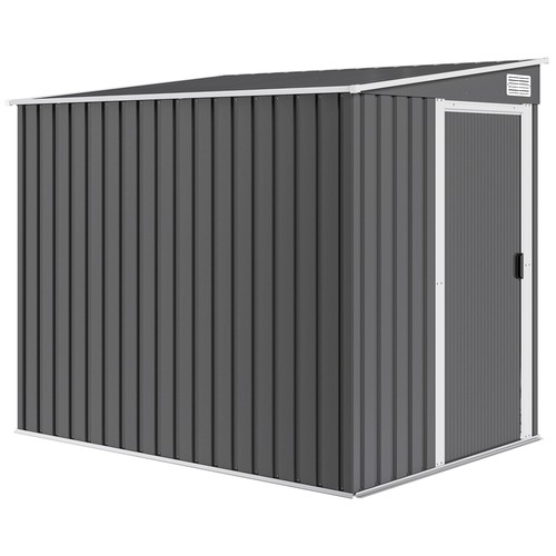 5ft galvanised metal shed - galvanised,