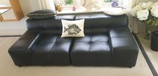 Designer B&B italia Tufty Time black leather sofa contemporary Modular RRP£18300