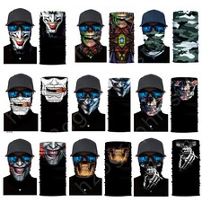 Motorcycle Neck Tube Face Mask Joker Skull Balaclava Scarf Bandana Neck Warmer 2