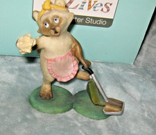 9 LIVES BY WORCESTER STUDIO 'Multi-tasking' CAT RESIN FIGURINE ORNAMENT 2007