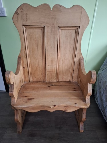 Antique pine lambing chair - antique,
