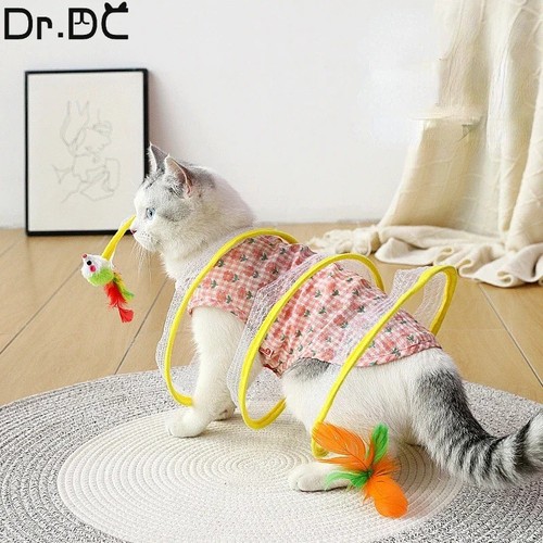 Cat coil tunnel toys foldable - tunnel,