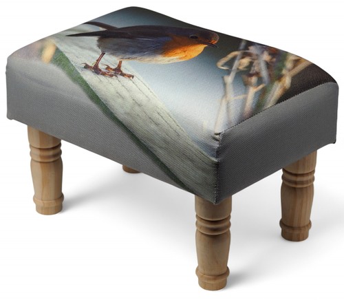 Upholstered fabric wood foot - fabric,