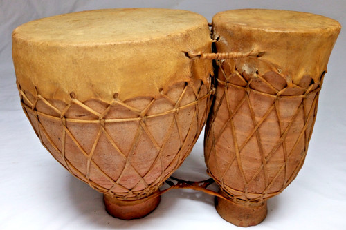 Vintage moroccan djembe - vintage, double