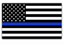 THIN BLUE LINE AMERICAN FLAG