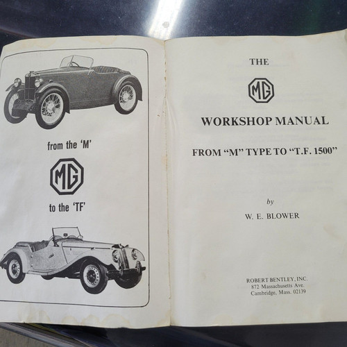Vtg bentley workshop - mg,