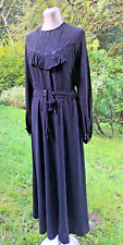 Ladies Goodwood Revival Vintage Original 1940's Black Dress Size 12 14