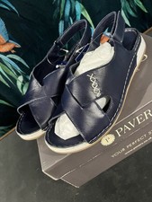Pavers Navy Sandals Size 6 New