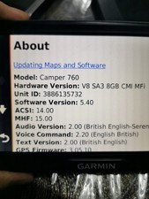 GPS GARMIN  760LMT-D  Camper and other vehicles scratch towards top of screen 