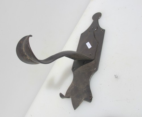 Vintage iron gong hook - hook, lantern