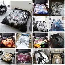 3D ANIMAL PRINT MINK FAUX FUR