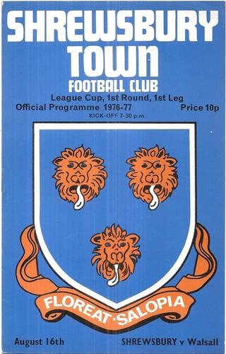 Football programme shrewsbury - football,