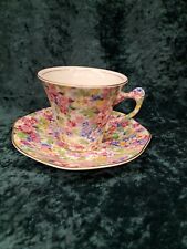James Kent Ltd. apple blossom cup and saucer set Chintz vintage Fenton England 