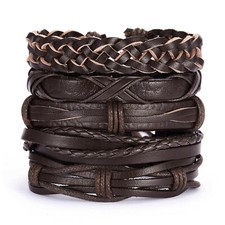 Men's Brown Leather Bracelet