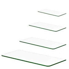 Clear Tempered Glass Shelf Panel Storage Sheet Shelving Display Bathrom Shelves