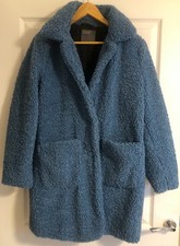 Papaya blue Teddy coat size UK
