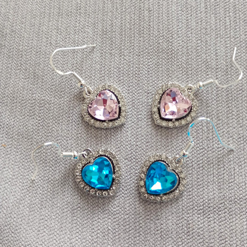 Sparkly pink turquoise heart - sparkly, &