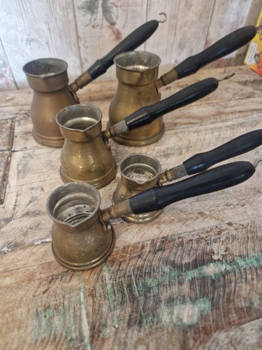 Turkish coffee pots brass - turkish, with